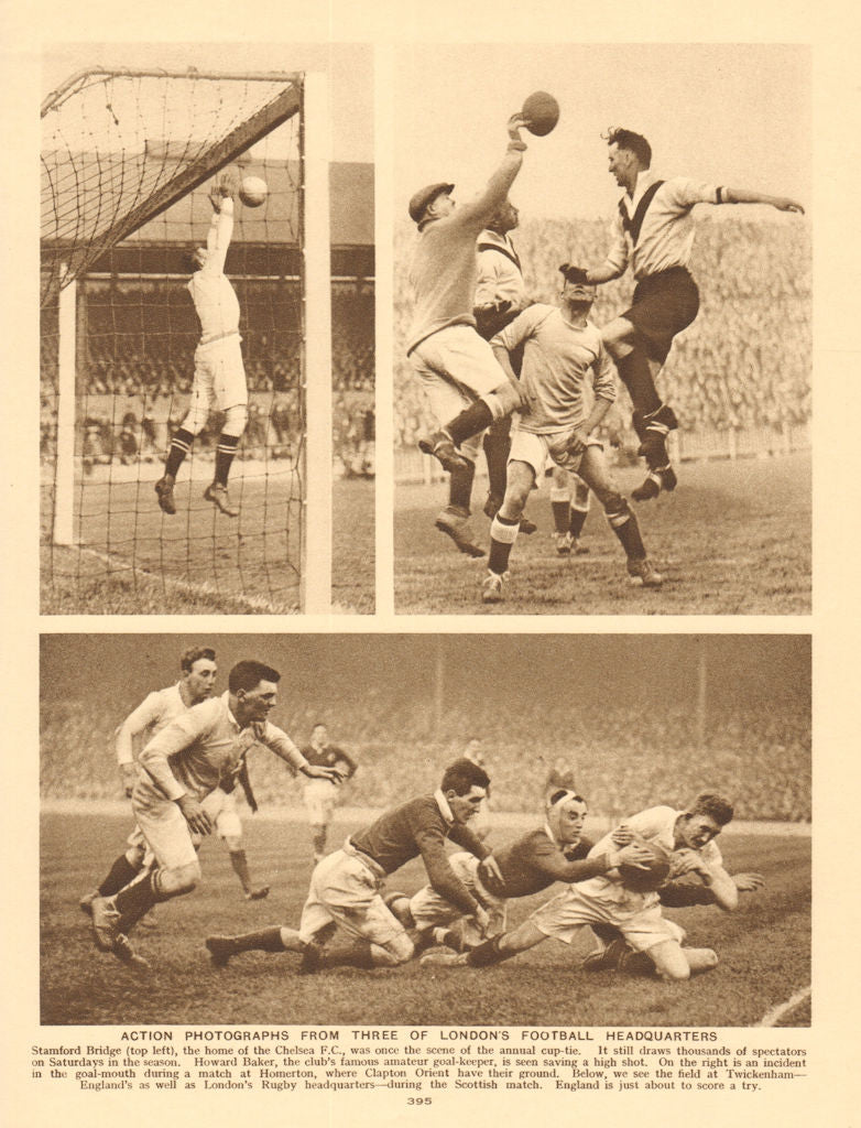 London football grounds.Stamford Bridge Chelsea. Clapton Orient. Twickenham 1926